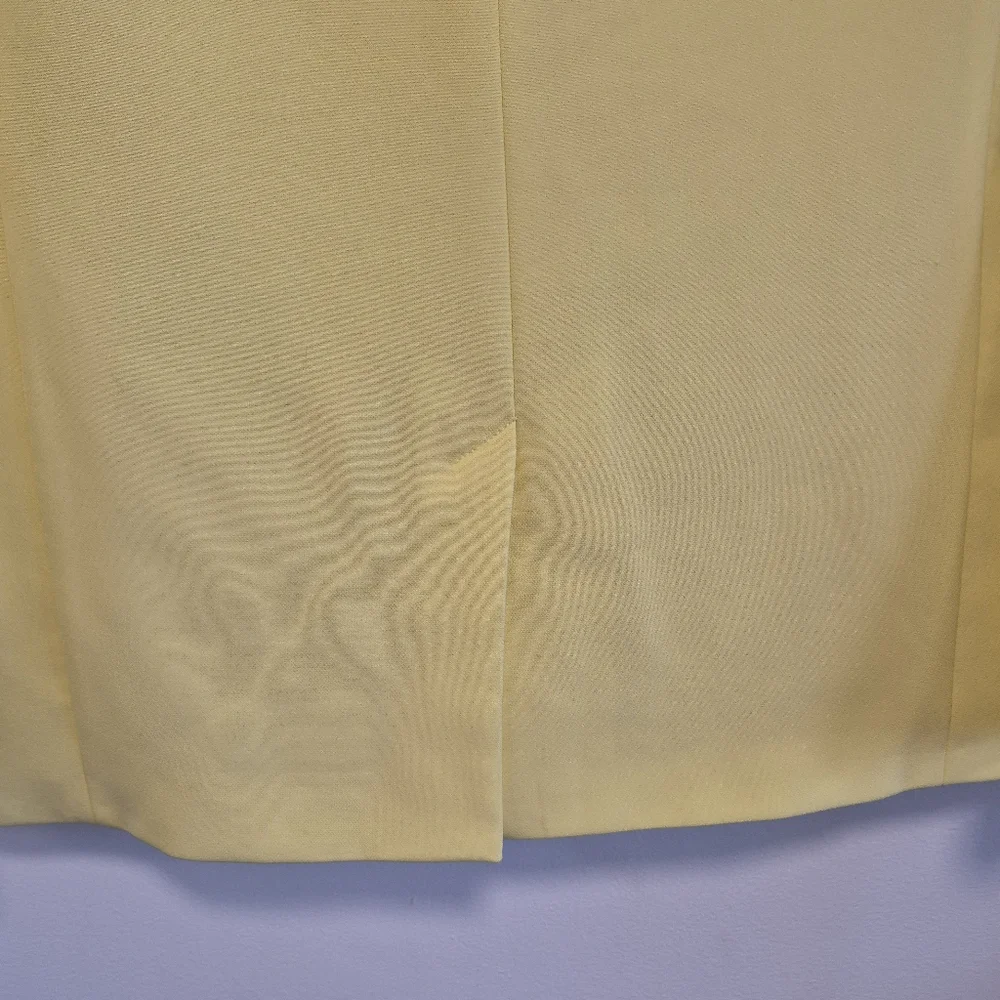 Topshop Oversized Blazer Single Breasted Lined Lemon Yellow Women's Sz 4 - Picture 9 of 11